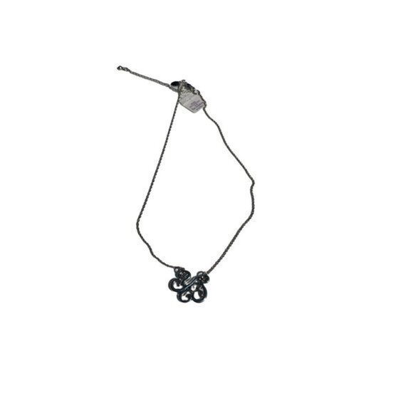 Lia Sophia "Optimistic" Necklace Yes Sliver Tone 16 in - Picture 1 of 9